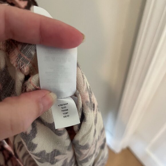 LOFT Sun washed Floral Tiered Midi Dress Pink Size 10 - Picture 10 of 10